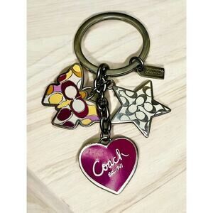 Coach Multi Mix Butterfly Key Fob/Bag Charm